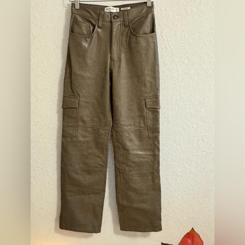 Abercrombie Vegan Leather Cargo Pant